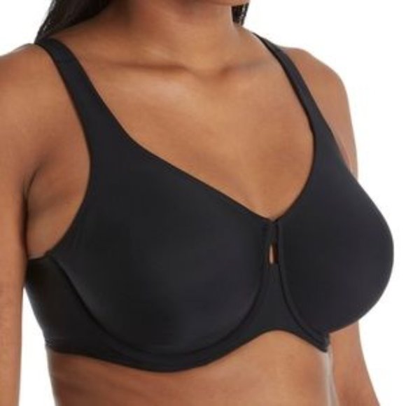 NWT Wacoal Women's First Instinct Full Figure Smooth Underwire Bra 44D Blk - Picture 1 of 6